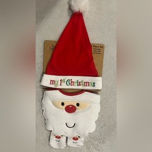 Baby Essentials My 1st Christmas Hat, Bib, & Pair of Socks - First Christmas